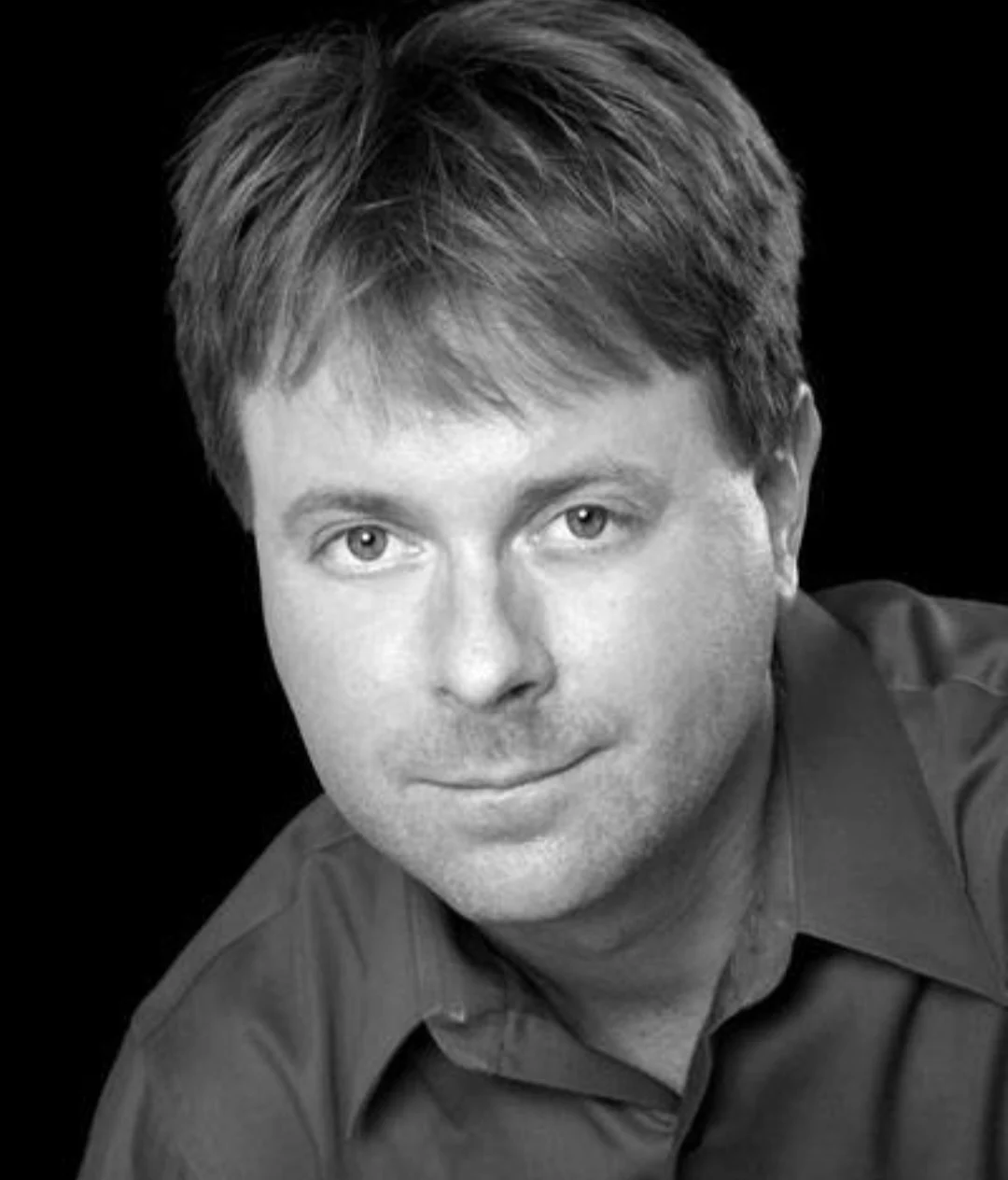Black-and-white portrait of Mark Novak
